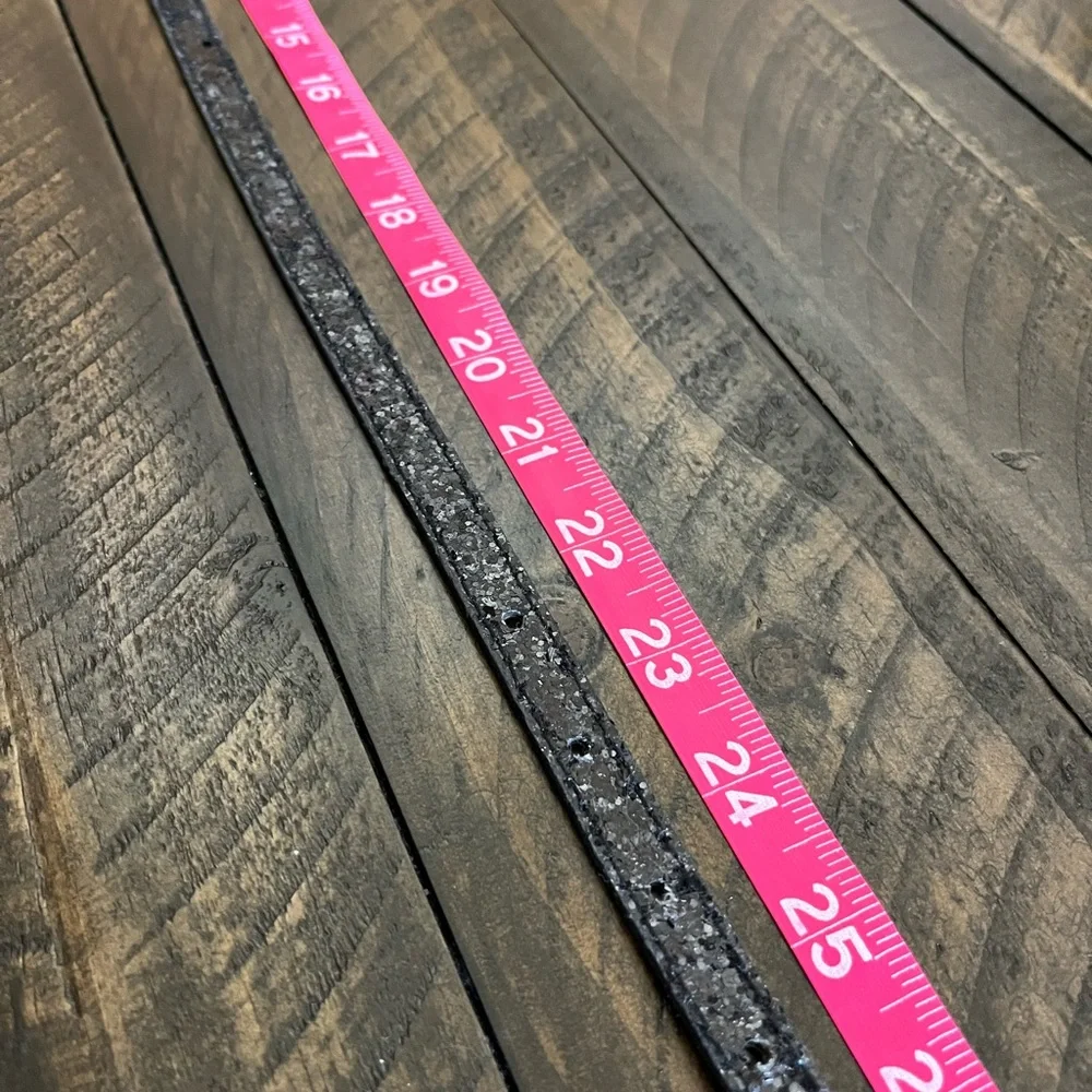 Girls Black Glitter Belt